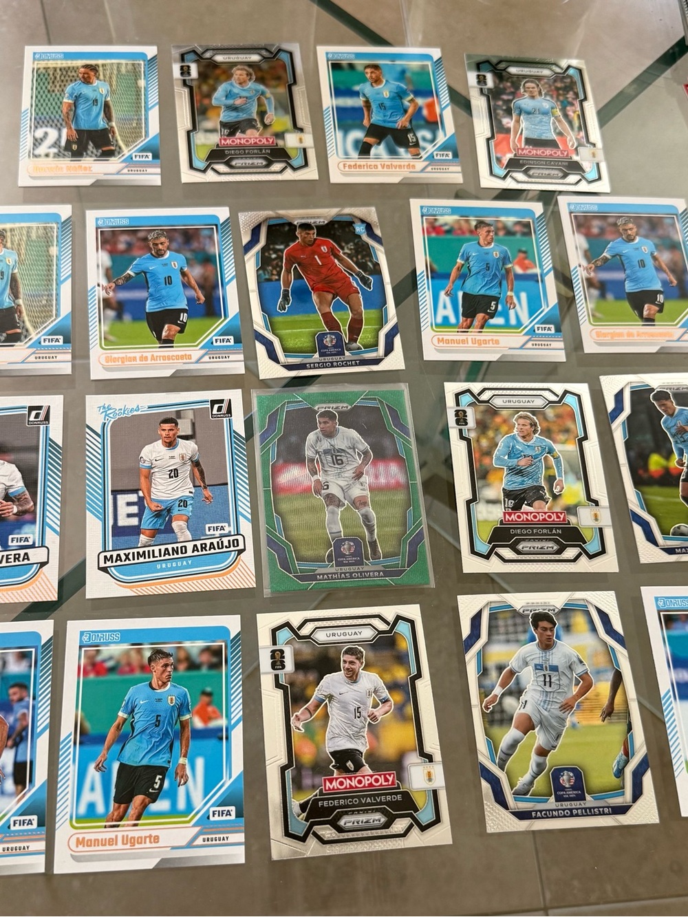 19 Uruguay National Team soccer card lot FIFA World Cup Monopoly